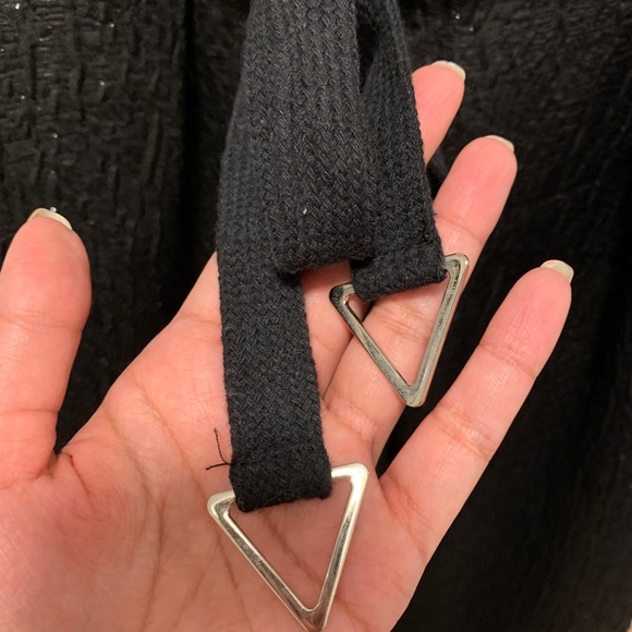 Pleated paperbag black and silver baggy pants - Picture 8 of 8